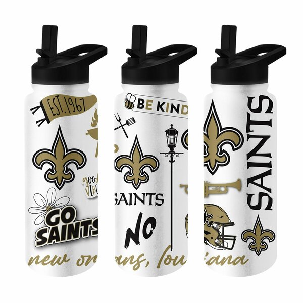 Logo Brands New Orleans Saints 34oz Native Quencher Bottle 620-S34QB-63